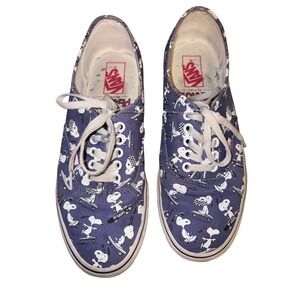 Vans x Peanuts Snoopy Skate Print Sneakers Blue Y2K Streetwear Women's 10 M 8.5